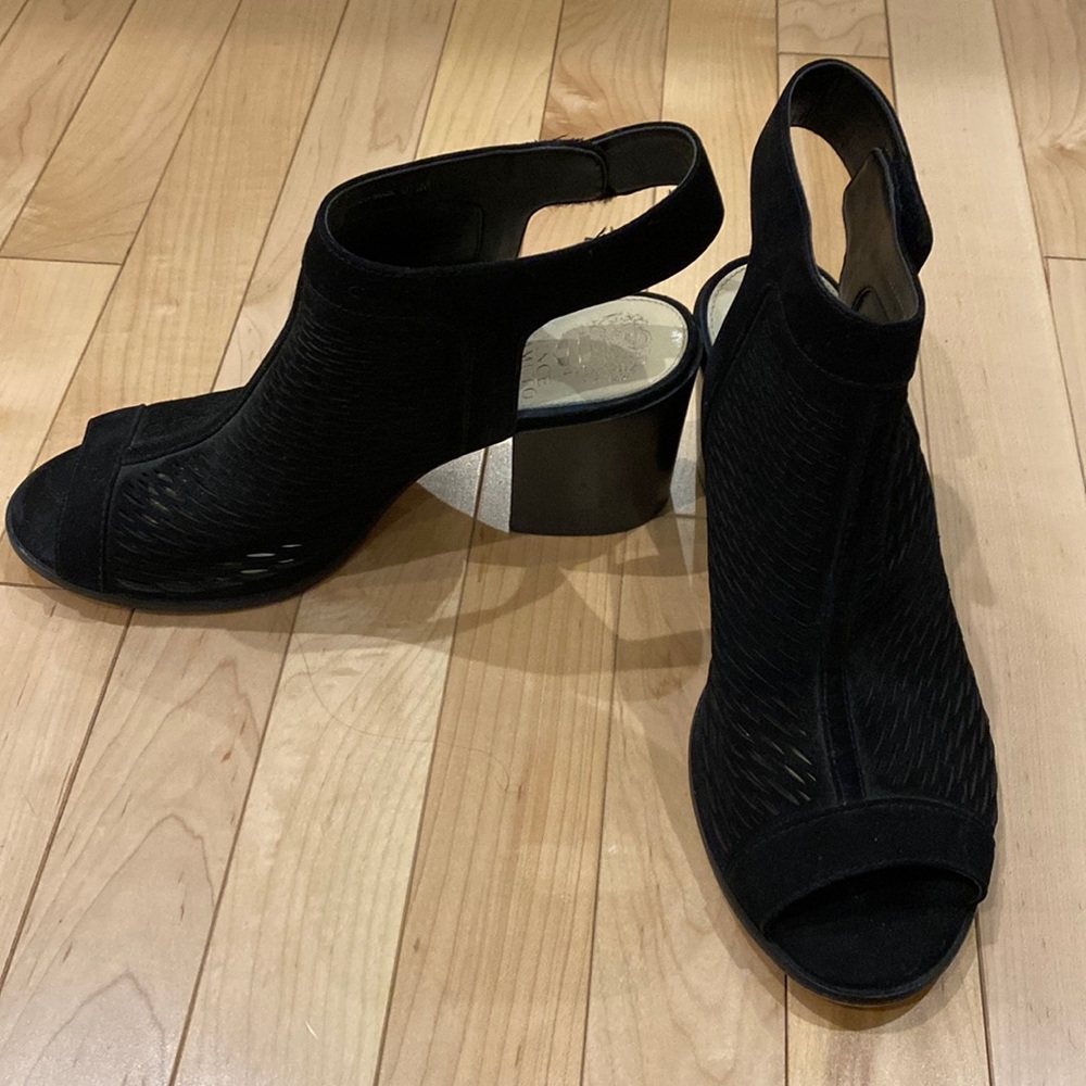 Vince Camuto Perforated Peep Toe Bootie